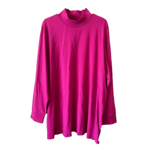 Woman Within Pink Mock Neck Long Sleeved Shirt Women’s size 2X (plus)